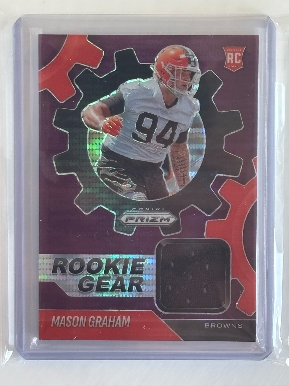 Mason Graham 2025 Panini Prizm Rookie Gear RC Jersey Relic Browns RGR-MGM